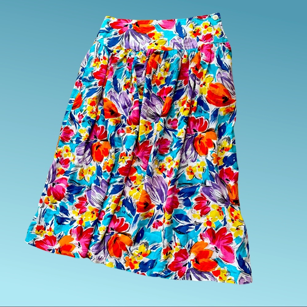 Vintage 90s women’s Organically Grown floral skirt